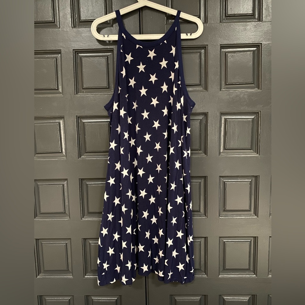 Old Navy XXL Patriotic Navy dress with white starts